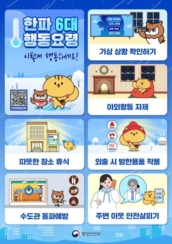 행안부, 올겨울 한파,설,선제적 대비...